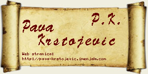 Pava Krstojević vizit kartica